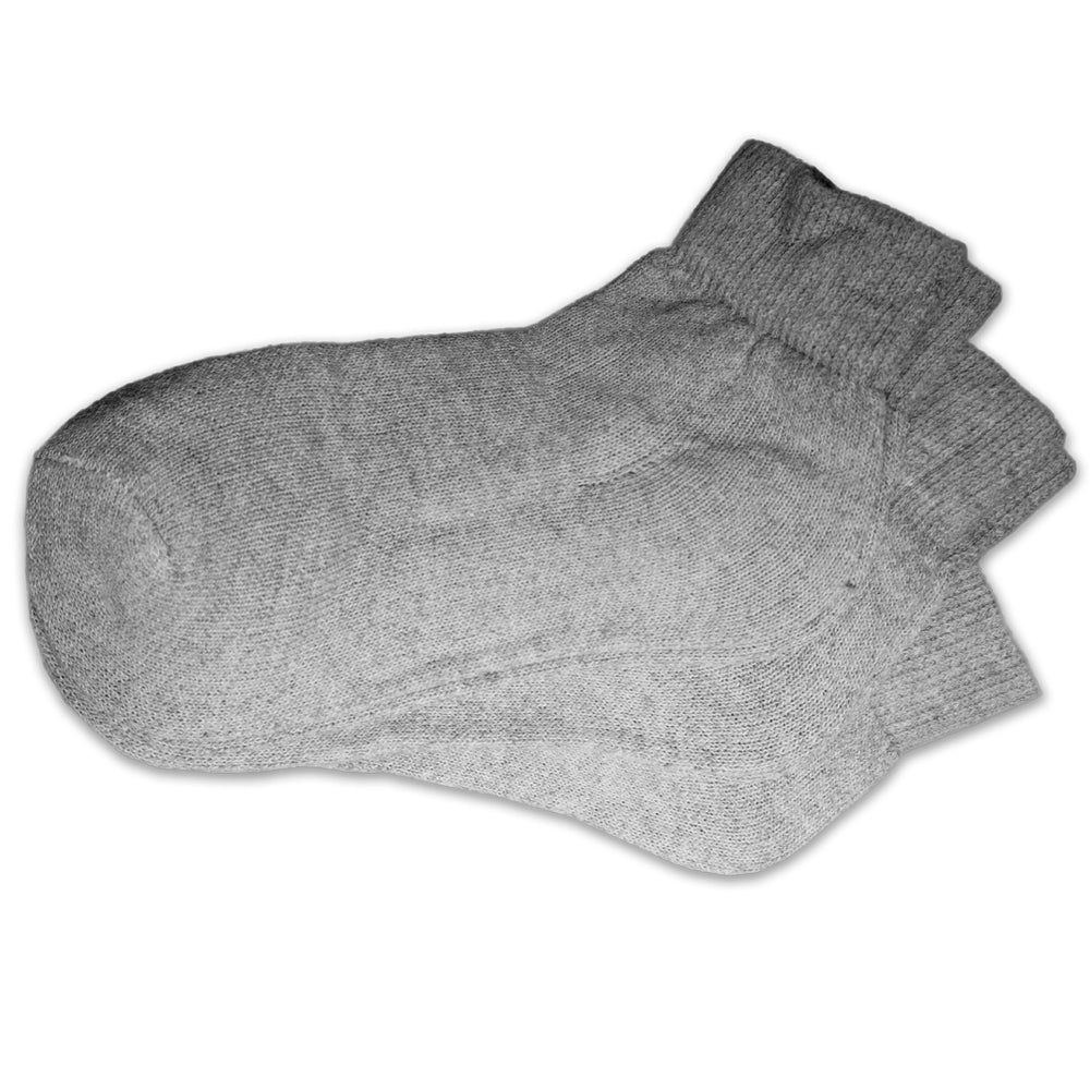 KIDS PLAIN GREY ANKLE SOCKS