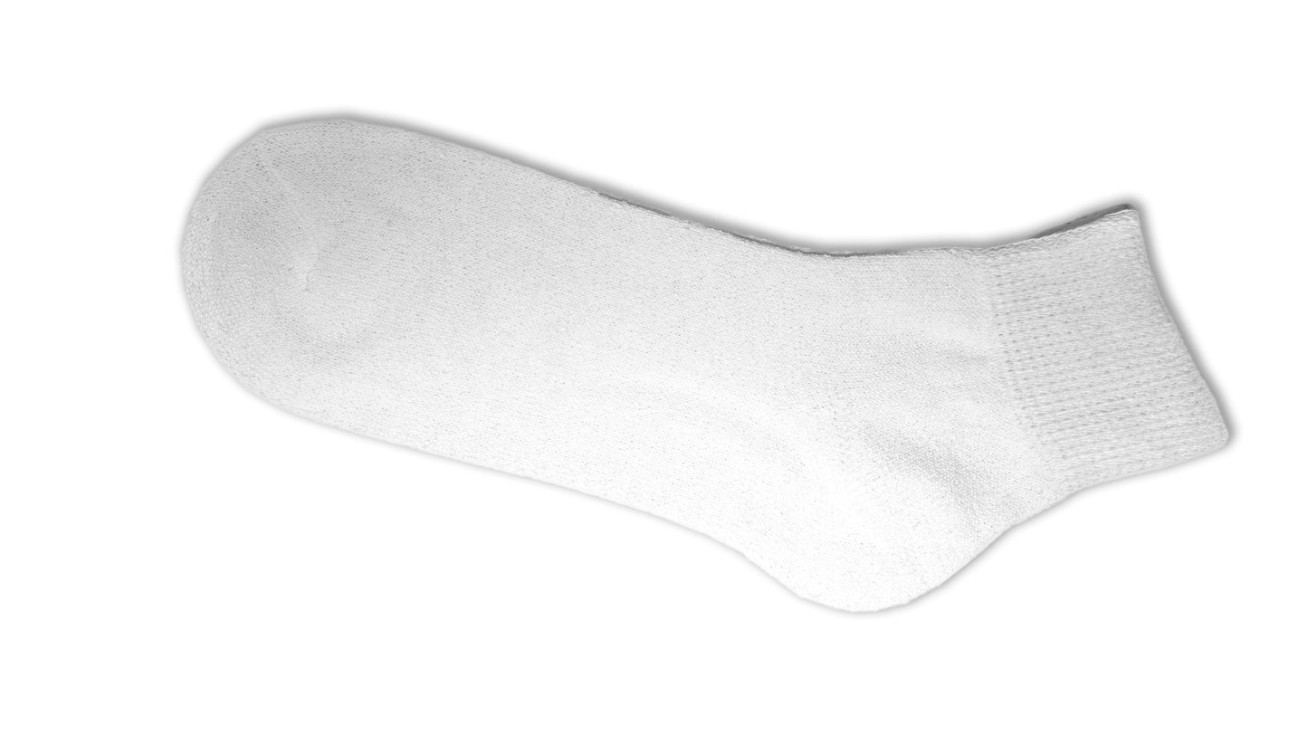 DIABETIC PLAIN WHITE ANKLE SOCKS