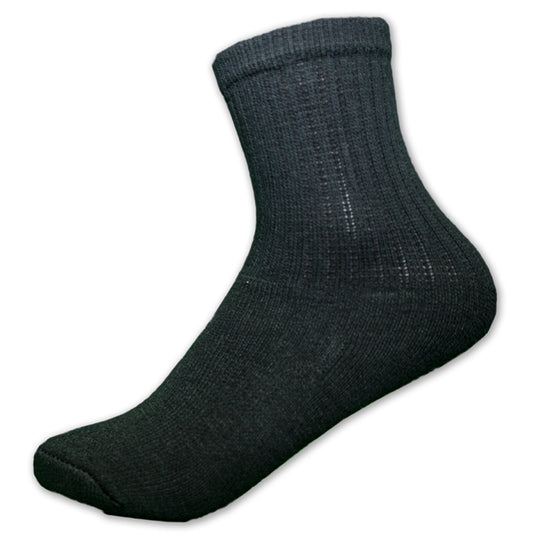 KIDS PLAIN BLACK CREW SOCKS