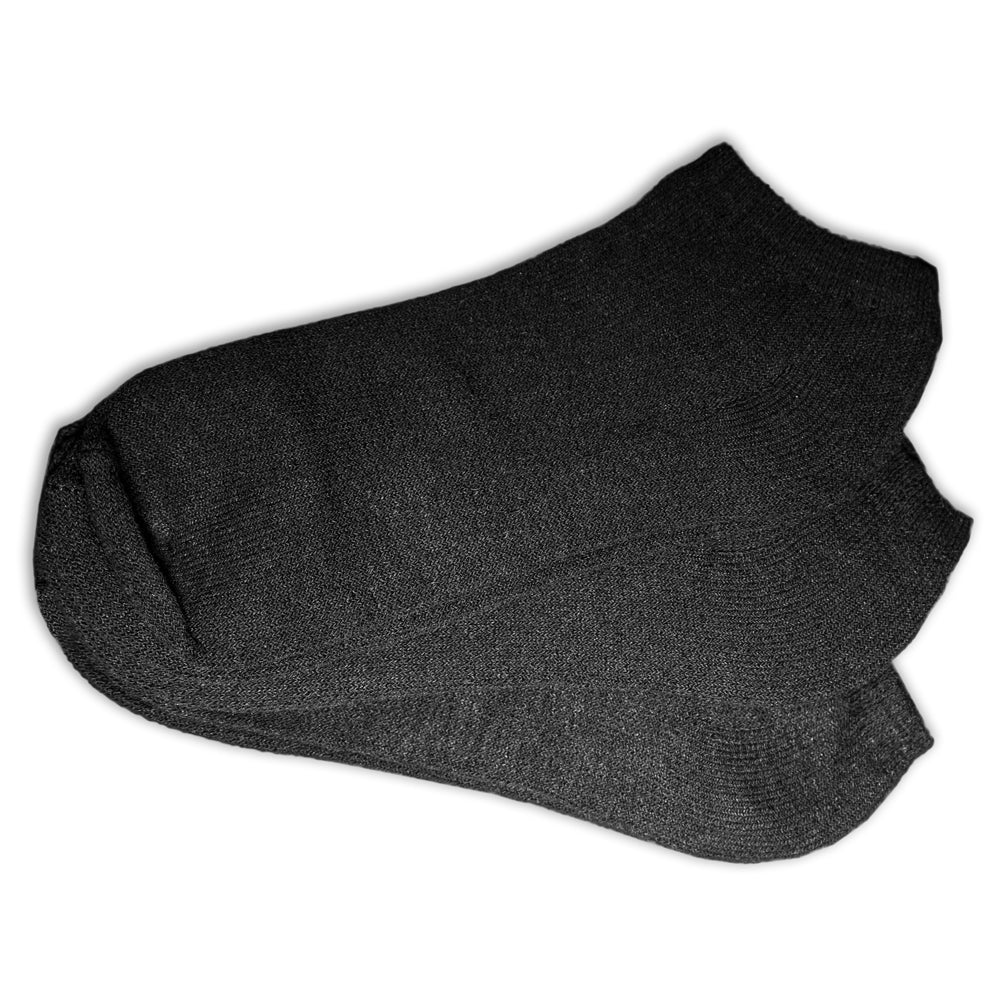 PLAIN BLACK LOW CUT SOCKS